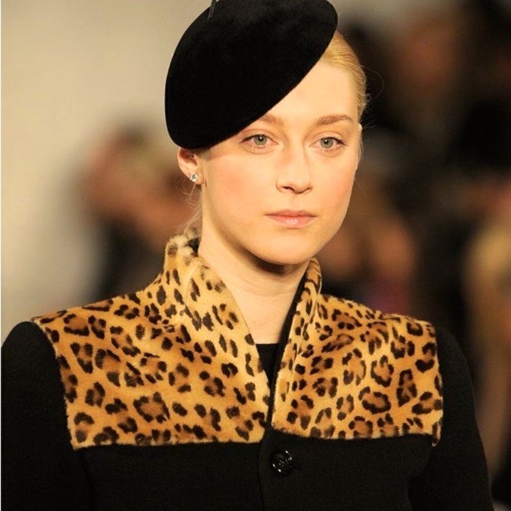 Vtg Ralph Lauren Fall 08 Collection Black Cashmere Leopard Print Cocktail Jacket - Picture 8 of 16
